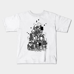 Dark and Gritty Block Party cube tower Kids T-Shirt